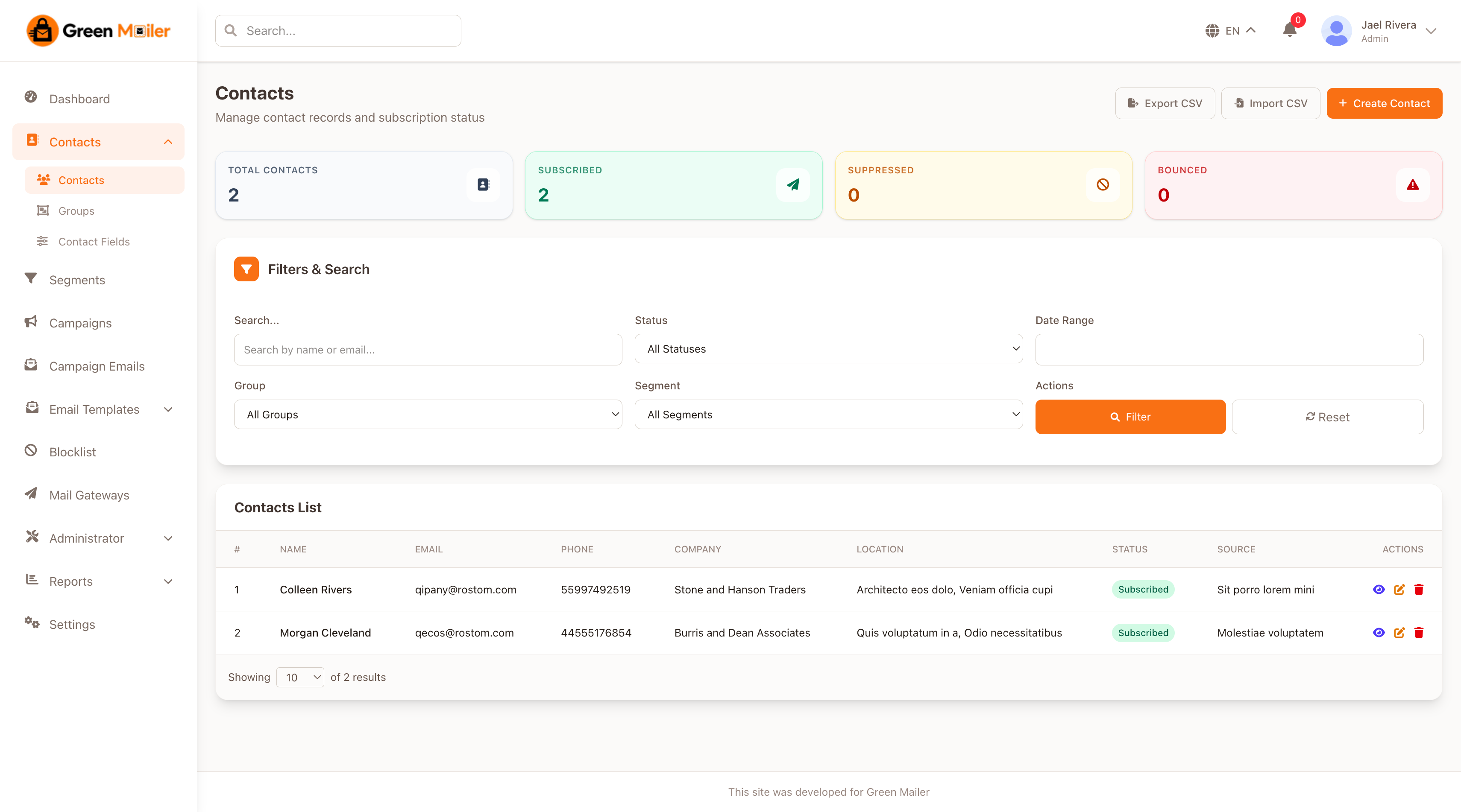 Contact Management